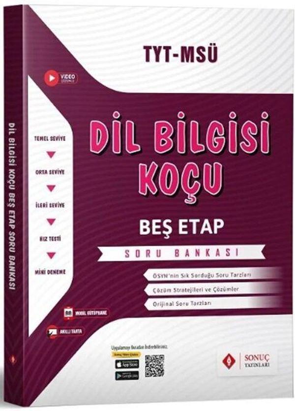 Sonuç Yayınları TYT MSÜ Dil Bilgisi Koçu Beş Etap Soru Bankası - Sonuç Yayınları - Image 1