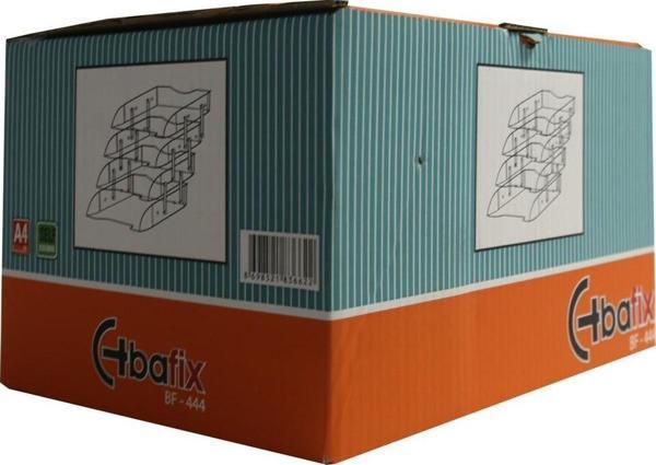 Bafix Evrak Rafı Hareketli Plastik 4 LÜ Şeffaf Hareketli Evrak Rafı - Image 1