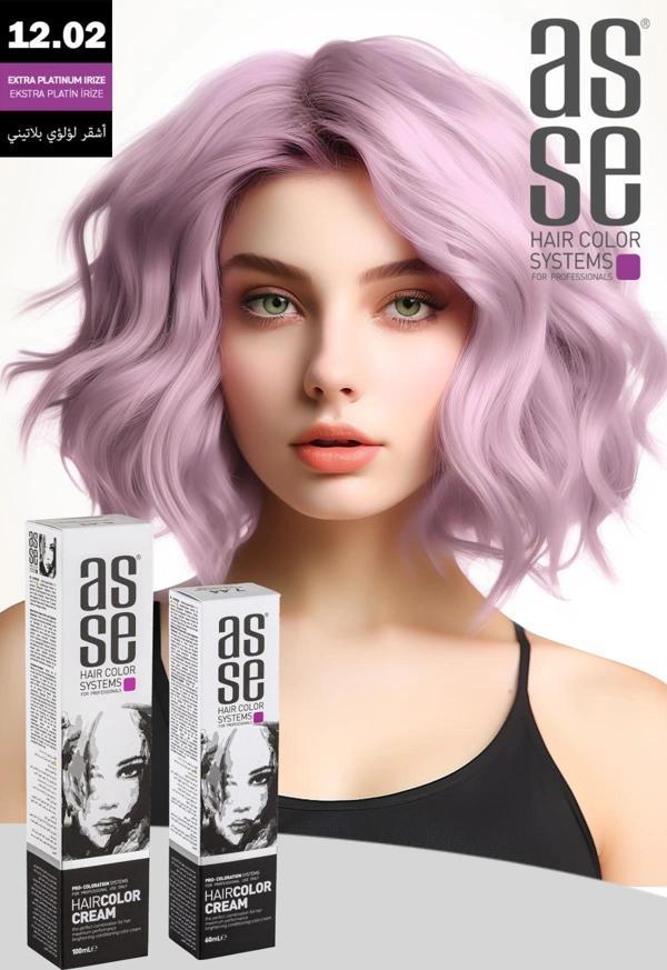 Asse 60 Ml Tüp Saç Boyası 12.02 Extra Platin Irize + 50 Ml Oksidan Sıvısı - Image 1