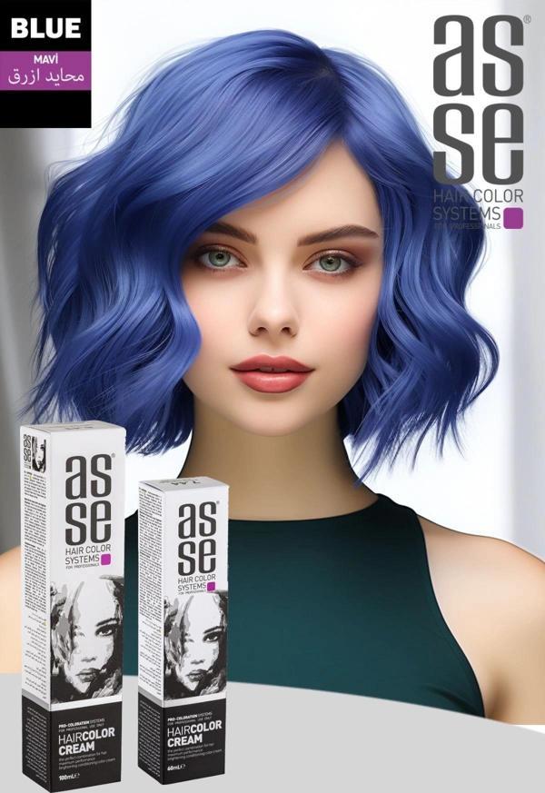 Asse 60 Ml Tüp Saç Boyası Mavi + 50 Ml Oksidan Sıvısı - Image 1