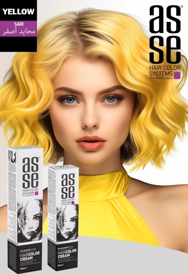Asse 60 Ml Tüp Saç Boyası Sarı+ 50 Ml Oksidan Sıvısı - Image 1