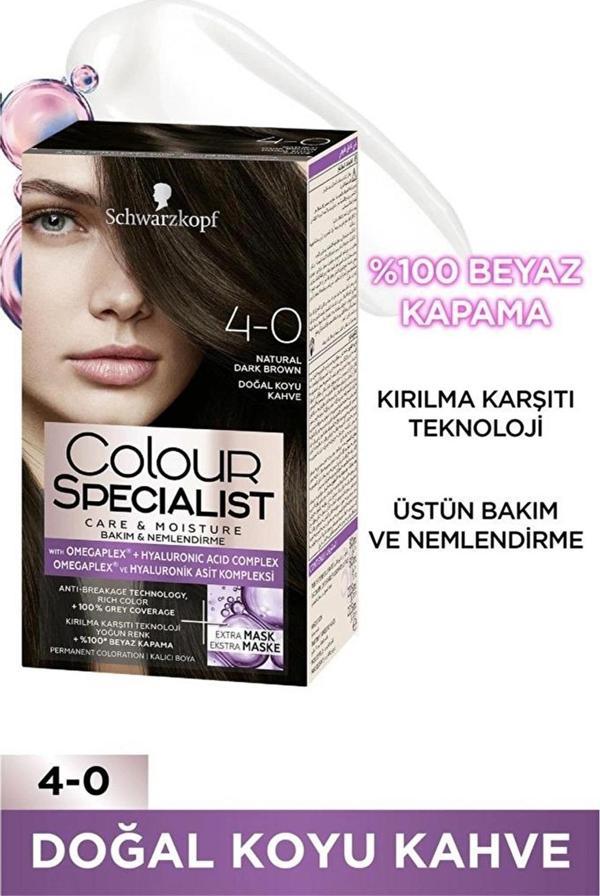 Schwarzkopf Colour Specialist Saç Boyası 4.0 Doğal Koyu Kahve - Image 1