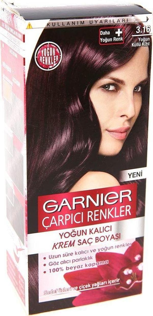 Garnier Çarpıcı Renkler 3.16 Yoğun Küllü Kızıl Saç Boyası - Image 1