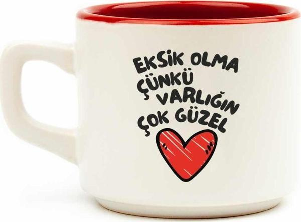 Eksik Olma Çünkü Varlığın Çok Güzel Beyaz Venüs Kupa - Hediye Seramik Kupa - Image 1