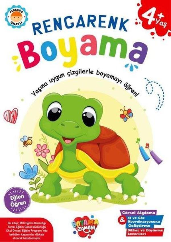 Rengarenk Boyama 4+ Yaş - Boyama Zamanı Yayınları - Image 1