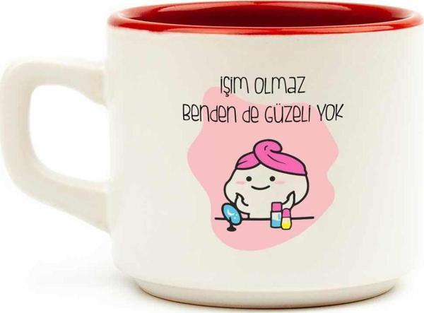 İşim Olmaz Benden De Güzeli Yok Beyaz Venüs Kupa - Hediye Seramik Kupa - Image 1