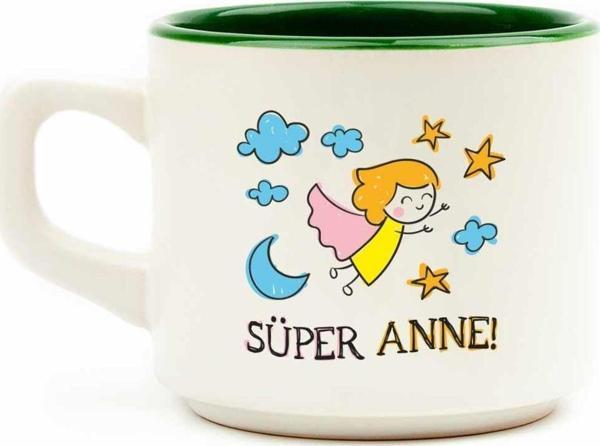 Süper Anne! Beyaz Venüs Kupa - Hediye Seramik Kupa - Image 1