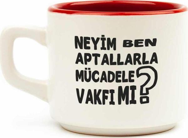 Neyim Ben? Aptallarla Mücadele Vakfı Mı? Beyaz Venüs Kupa - Hediye Seramik Kupa - Image 1