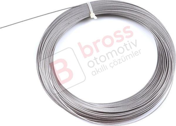 Bross Otomotiv Araç Kapı Kaput Açma Teli Tamiri için 7x7 Örgülü Çelik Tel Tamir Halatı Çap 1.2 mm  100 metre - Image 1