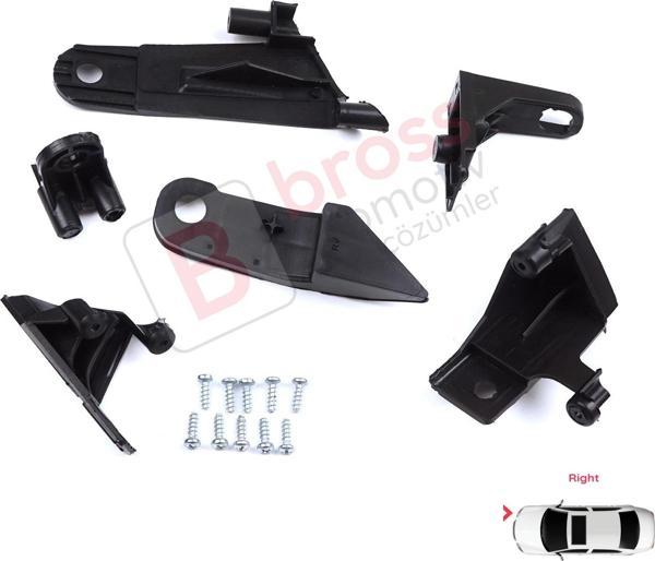 Bross Otomotiv Dacia Duster MK2 HM 2017-2024 260101133R İçin Sağ Ön Far Tamir Seti - Image 1