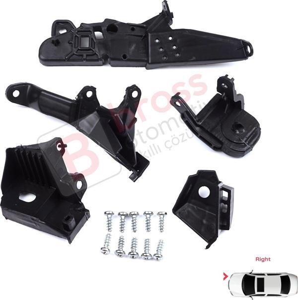 Bross Otomotiv Renault Clio MK5 B7 BF 2019-On 260E69870R İçin Sağ Ön Far Tamir Seti - Image 1