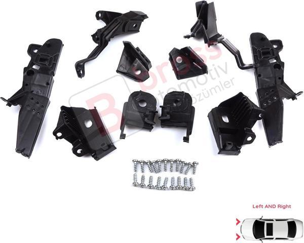 Bross Otomotiv Renault Clio MK5 B7 BF 2019-On 260E70544R 260E69870R İçin Sol Sağ Ön Far Tamir Seti - Image 1