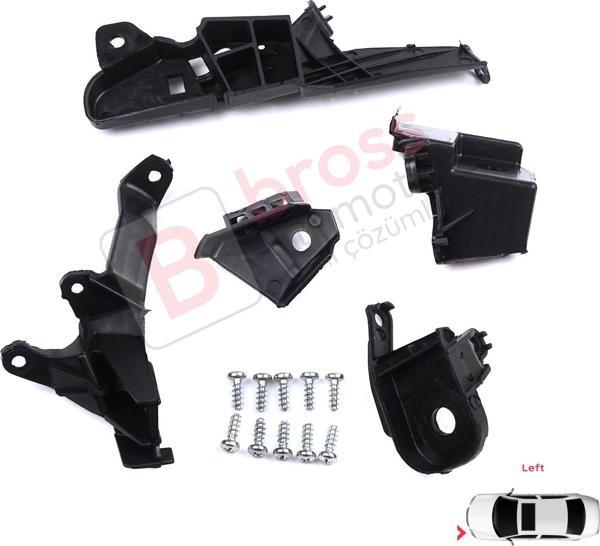 Bross Otomotiv Renault Clio MK5 B7 BF 2019-On 260E70544R İçin Sol Ön Far Tamir Seti - Image 1