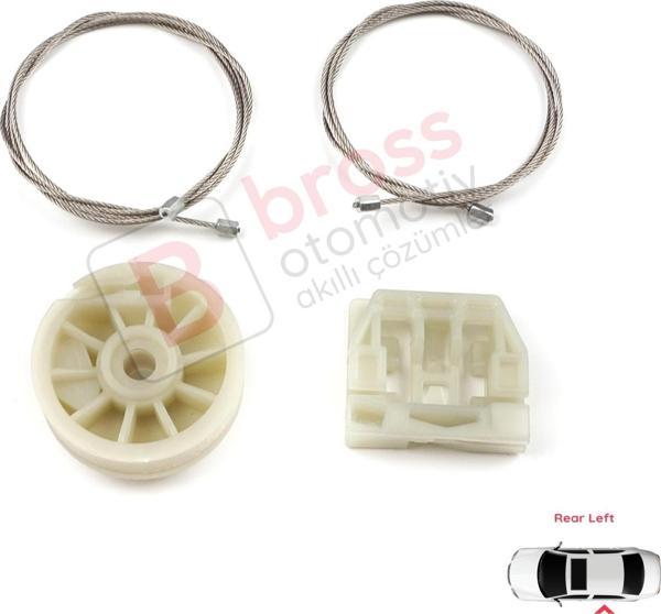 Bross Otomotiv Rover 75 RJ MG ZT Brilliance B8 1998-2005 4/5 Kapı CVH101310 İçin Elektrikli Arka Sol Cam Kriko Seti - Image 1