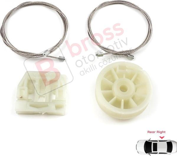 Bross Otomotiv Rover 75 RJ MG ZT Brilliance B8 1998-2005 CVH101300 İçin Elektrikli Arka Sağ Cam Kriko Tamir Seti - Image 1