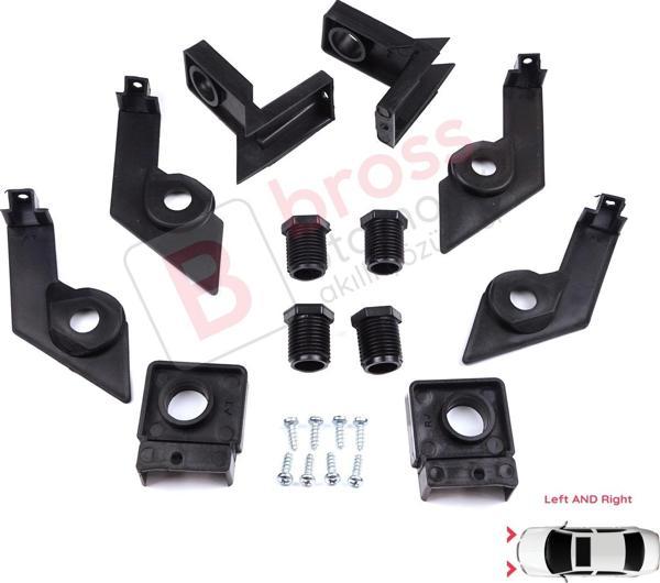 Bross Otomotiv VW Passat B6 3C2 3C5 2005-2011 3C0998225 3C0998226 İçin Sol Sağ Ön Far Tamir Seti - Image 1