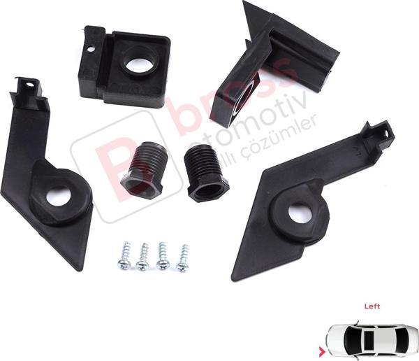 Bross Otomotiv VW Passat B6 3C2 3C5 2005-2011 3C0998225 İçin Sol Ön Far Tamir Seti - Image 1