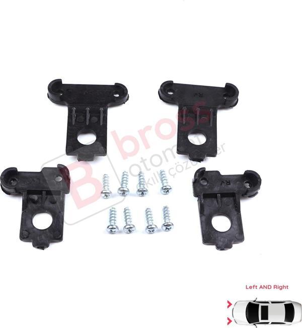 Bross Otomotiv VW Polo MK6 AW1 BZ1 AE1 2017-On 4/5 Kapı 2G0998225 2G0998226 İçin Sol Sağ Ön Far Tamir Seti - Image 1