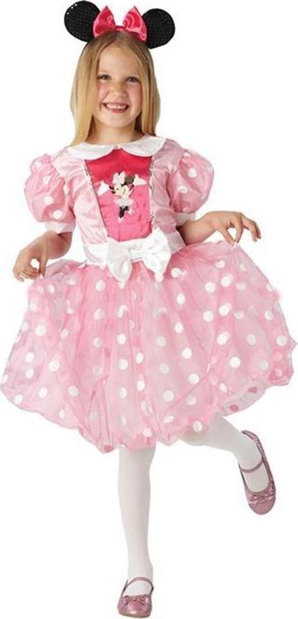Minnie Mouse Çocuk Kostüm 7-8 Yaş Pembe Glitz - Image 1
