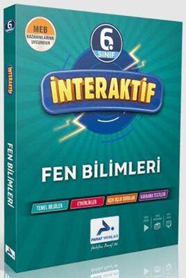 Paraf Yayınları 6. Sınıf Fen Bilimleri İnteraktif Soru Bankası - PRF Paraf Yayınları - Image 1