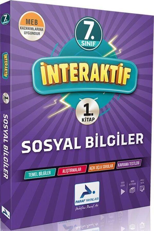 Paraf Yayınları 7. Sınıf Sosyal Bilgiler İnteraktif Soru Bankası - PRF Paraf Yayınları - Image 1