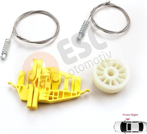 Fiat Doblo 2 Opel Combo D İçin Ön Sağ Kapı Cam Kriko Set 51810879 - Image 1