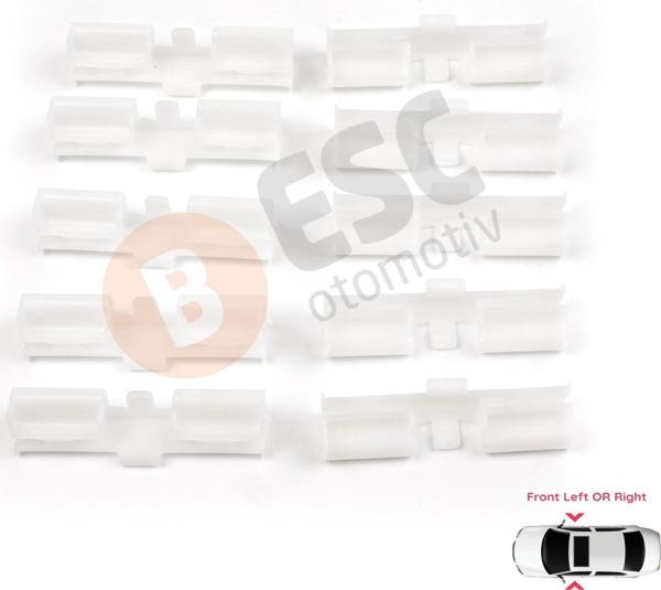 Seat Toledo Skoda Rapid 2013-2019 5JA837461 5JA837462 İçin 10 Adet Ön Cam Kriko Plastiği Ayak Klipsi - Image 1