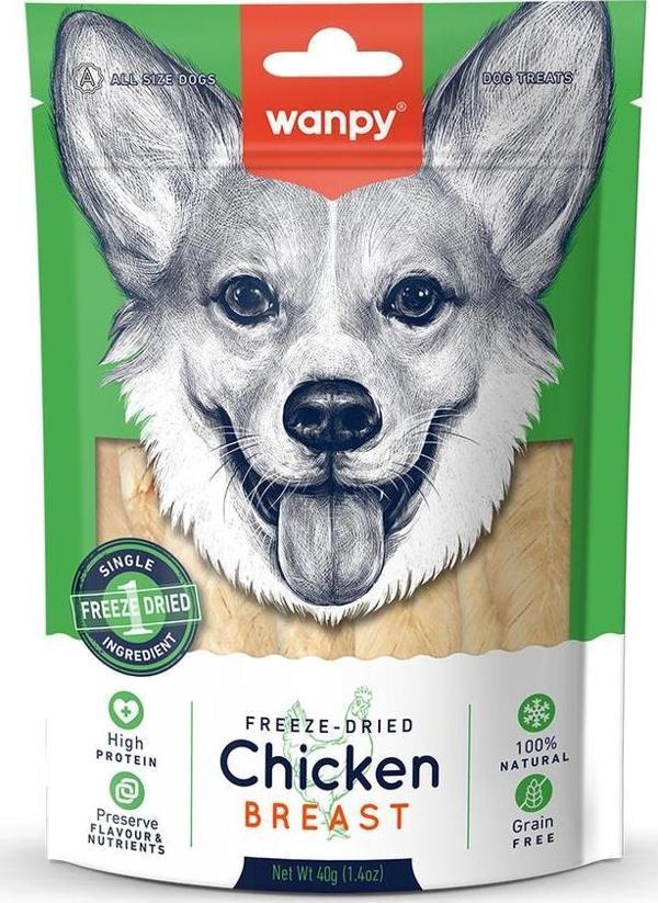 Wanpy Köpek Dondurularak Kurutulmuş Tavuk Göğüs 40g - Image 1