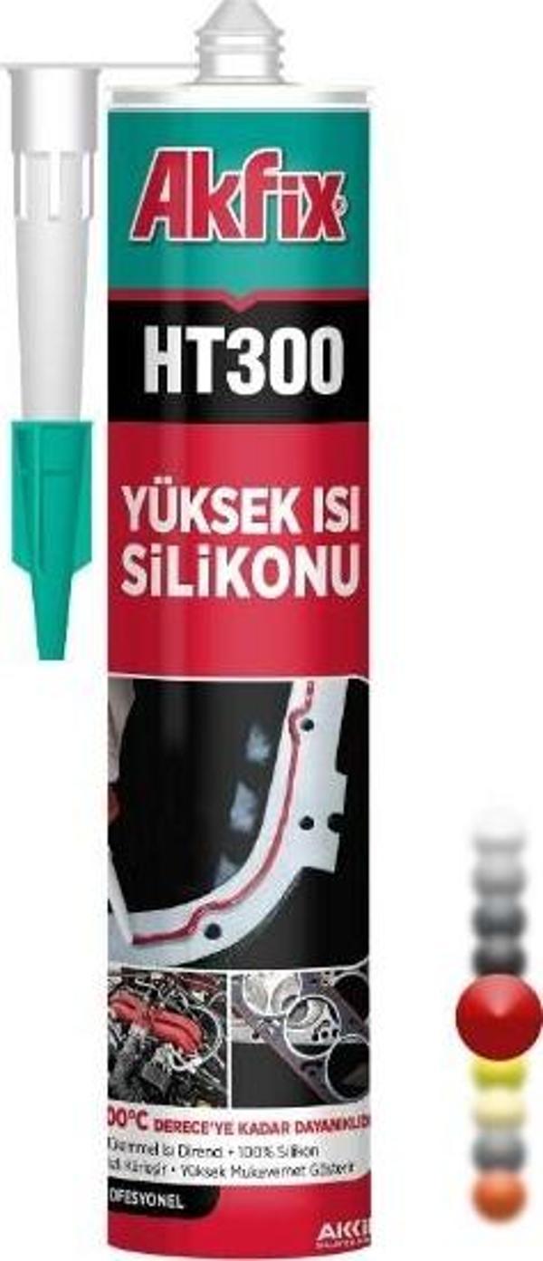 AKFİX YÜKSEK ISI SİLİKONU KIRMIZI 280 ML - Image 1
