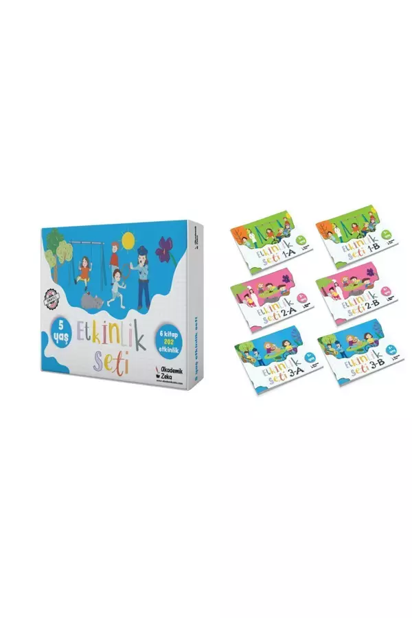 Akademik Zeka 5 Yaş Etkinlik Seti - 6 Kitap 202 Etkinlik - Akademik Zeka - Image 1