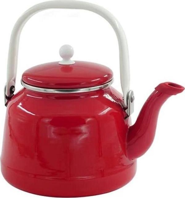 Orcamp Retro Emaye Kamp Çaydanlığı Alt Kırmızı 2.5 L - Image 1