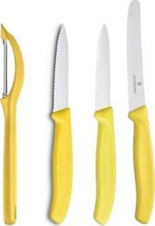 Victorinox Swiss Classic 4Lü Sarı Soyacak ve Bıçak Seti - Image 1