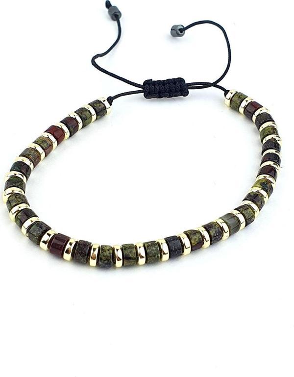 Agat Ve Hematit Taşlı El.İşi Tasarım Doğal Taş Bileklik - Image 1