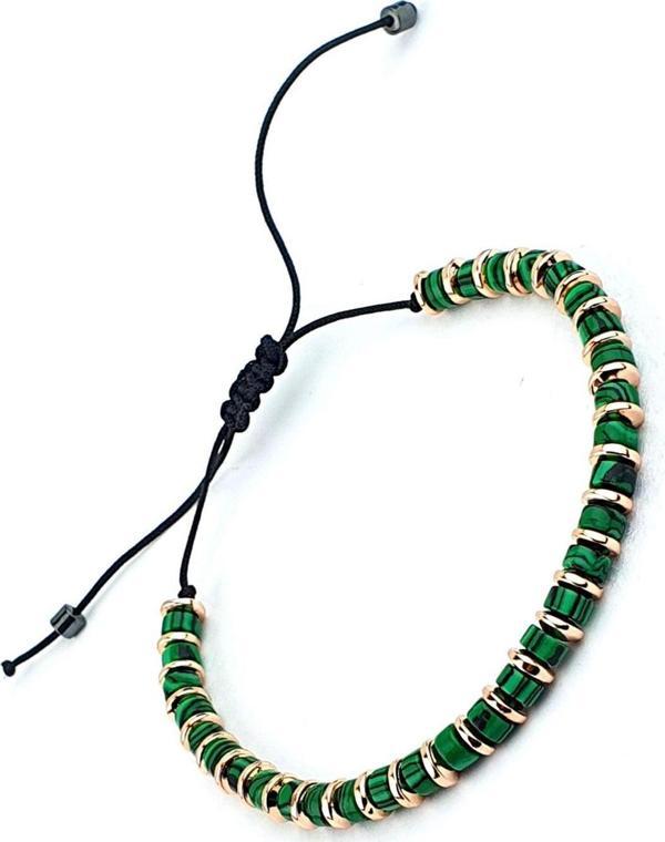 Malakit Ve Hematit Taşlı El.İşi Tasarım Doğal Taş Bileklik - Image 1