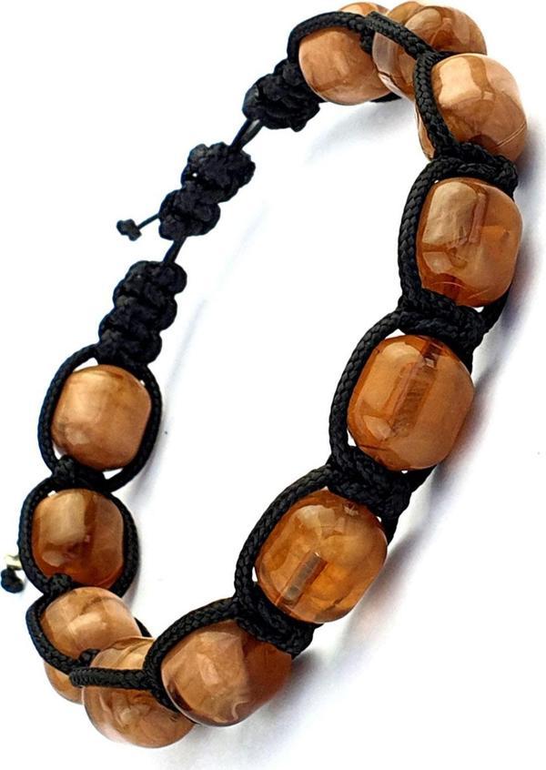 El İşi Bal Kehribar Şambala Erkek Bileklik - Image 1