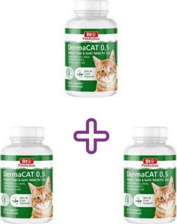 PureCanpati Dermacat Kediler Için Sarımsaklı Maya Tableti 150 Adet 75 Gr 3'lü Set - Image 1