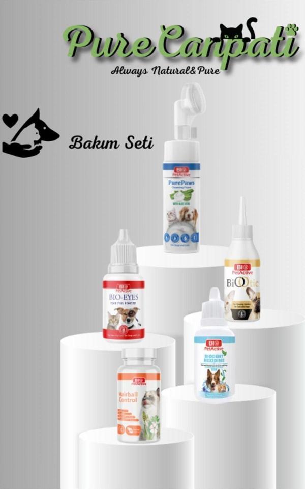 PureCanpati Kedi Bakım Seti(Pati,Göz,Kulak,Ağız Bakım Temizleyici,Hairball Controll) - Image 1