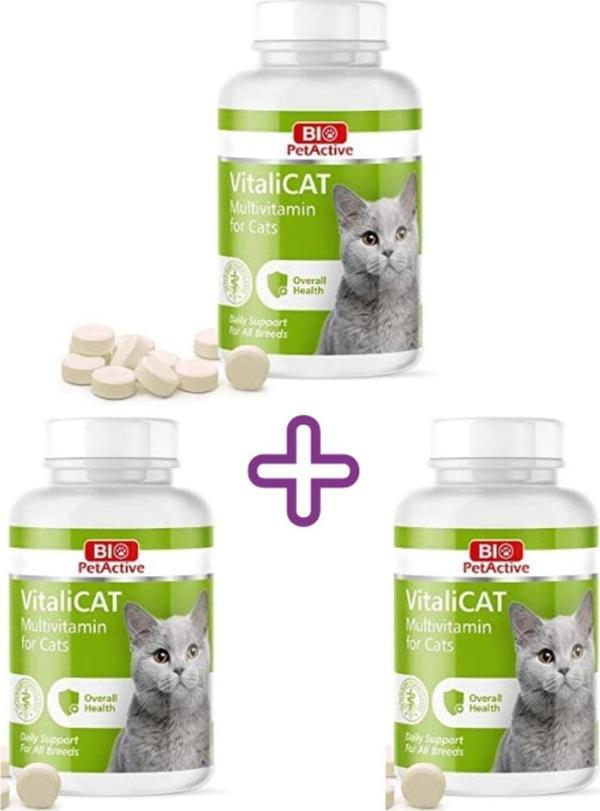 PureCanpati Vitalicat Kediler Için Multivitamin Tableti 150 Adet 75 Gr 3'lü Set - Image 1