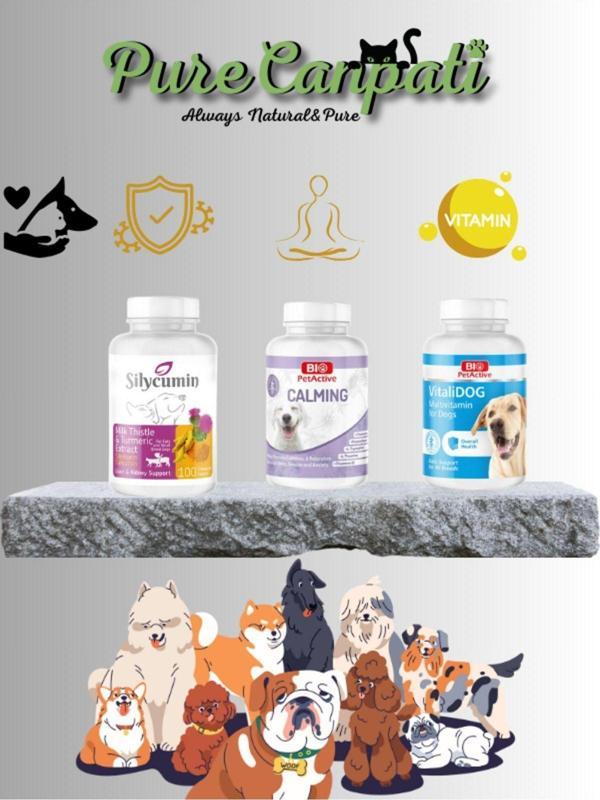 PureCanpati Köpek Vitamin Destek Seti(Silycumin ,Calming ,Vitalidog) - Image 1