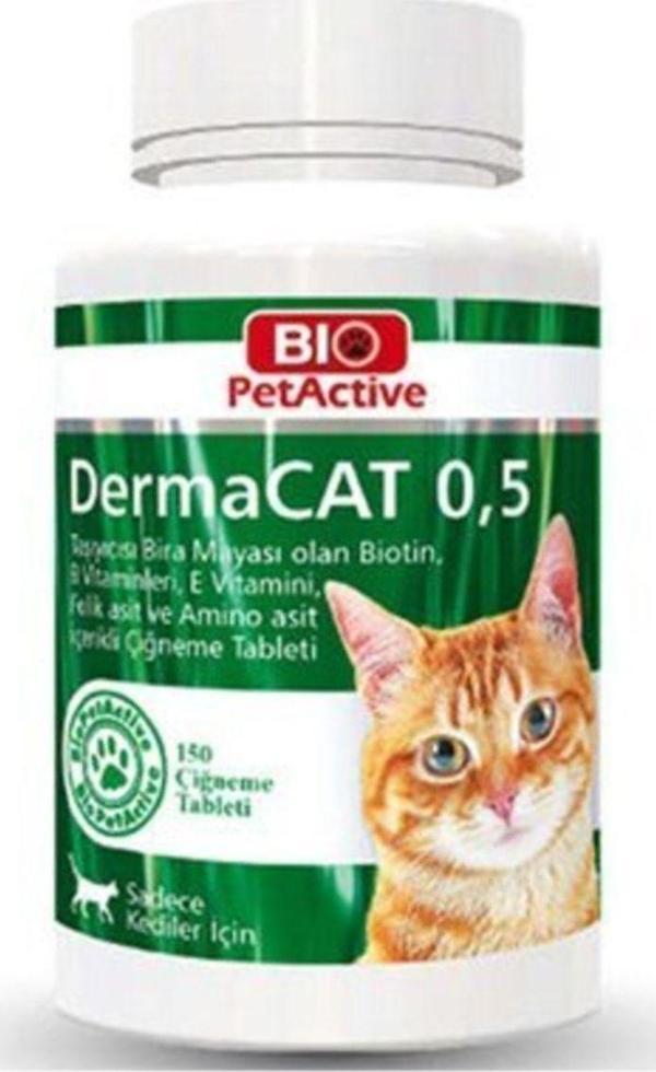 Pet Active Dermacat Kediler Için Sarımsaklı Maya Tableti 150 Adet 75 Gr - Image 1
