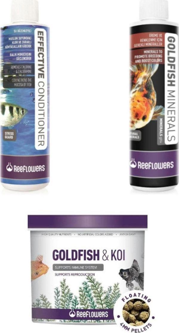 PureCanpati Gold Fish&koi(japon Balık)yemi+mineral+effective Su Düzenleyici - Image 1