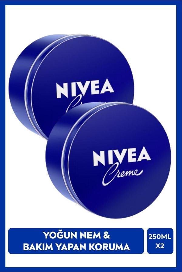Nivea Creme Nemlendirici Vücut Kremi 250ml, El Yüz ve Vücut, Yumuşak ve Pürüzsüz Cilt, x 2 Adet - Image 1