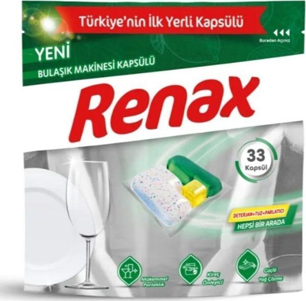 RENAX Bulaşık makinesi kapsülü 1 Paket 33 adet - Image 1