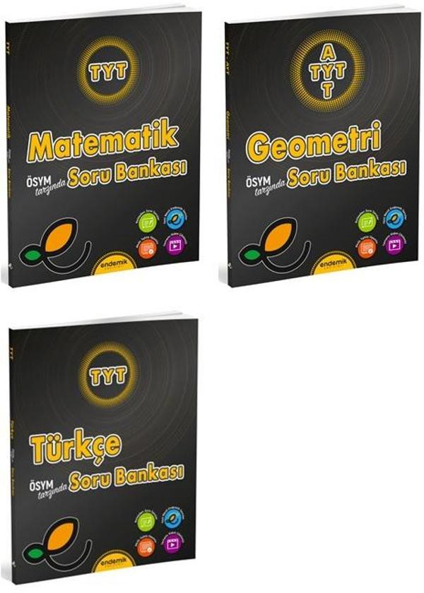 Endemik 2025 Tyt Matematik + Geometri + Türkçe Soru Kitabı Seti 3 Kitap - Endemik Yayınları - Image 1