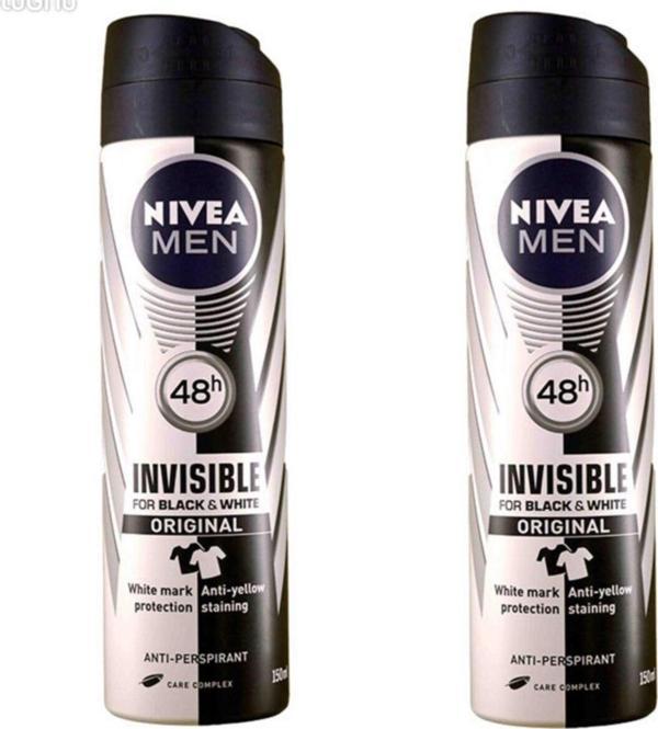 Nivea Deodorant 150 ml Erkek Invısıble Black&Whıte Power 2 Li Set - Image 1
