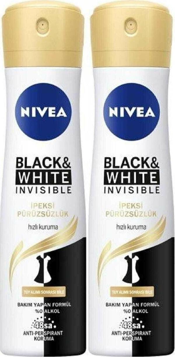 Nivea Deodorant 150 ml Kadın Invisible Black & White Ipeksi X2 Avantajlı Paket - Image 1