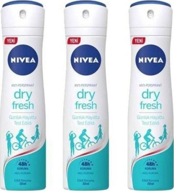Nivea Deodorant Dry Fresh 3 X 150 ml - Image 1