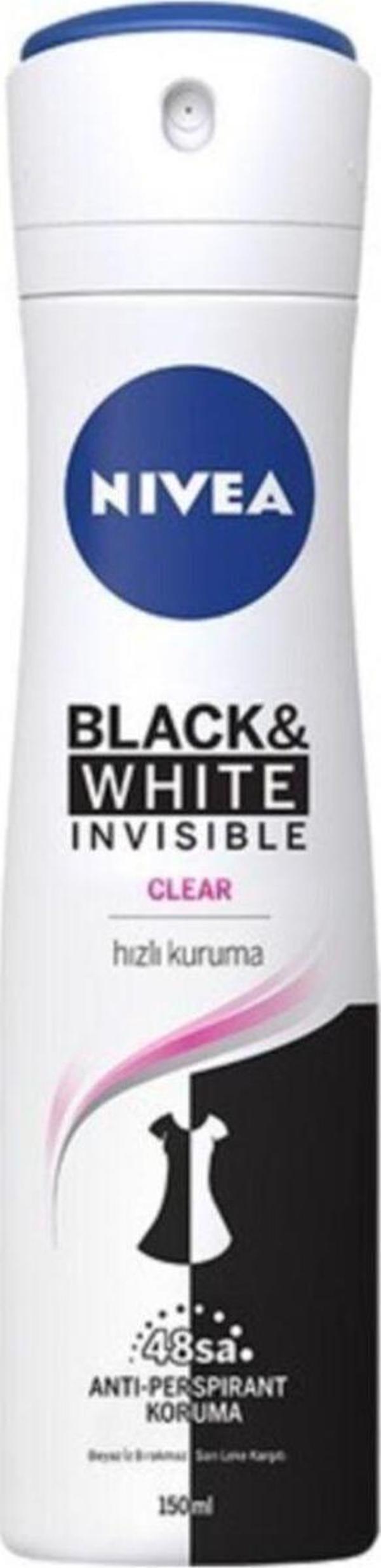 Nivea Deodorant Invisible Black & White Kadın 150 ml Bayan 2 Adet - Image 1