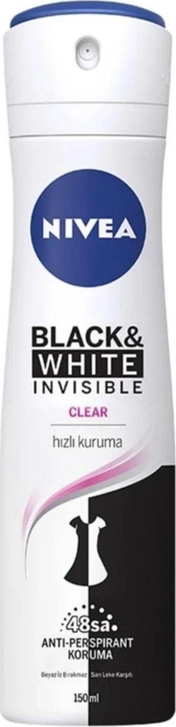 Nivea Deodorant Invisible Black & White Kadın 150 ml Kadın - Image 1