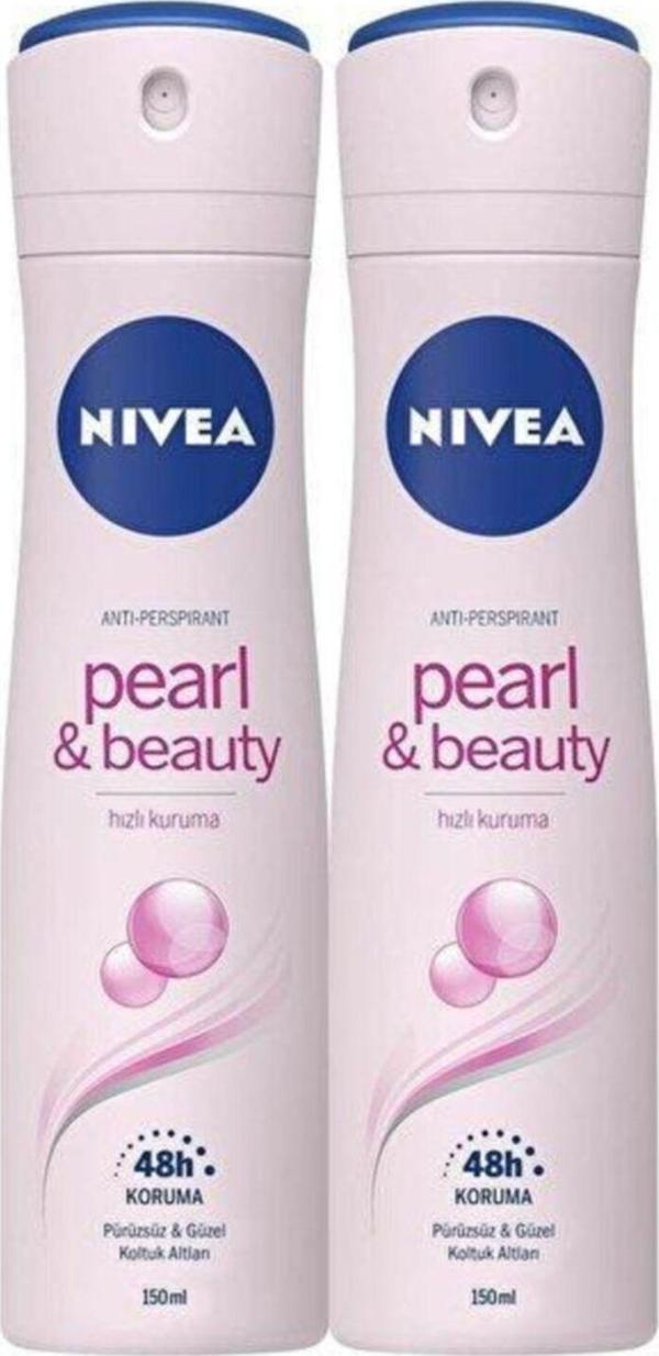 Nivea Deodorant Pearl Beauty Kadın 2X150 ml - Image 1